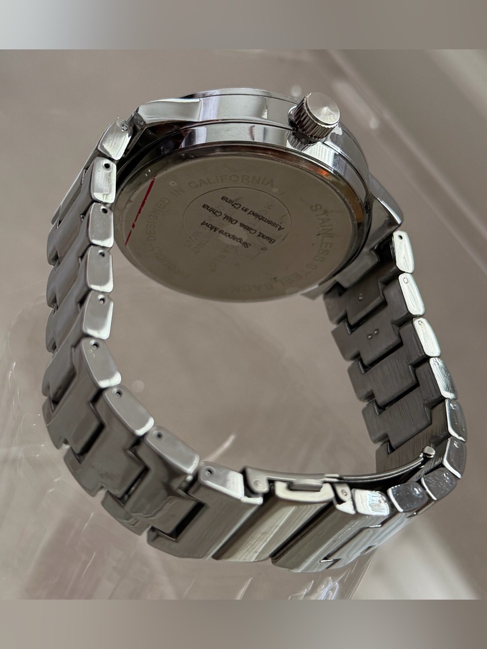 Montre Carlo Stainless Steel Men's Watch - Silver Tone, Black Dial NWOT - Picture 5 of 6